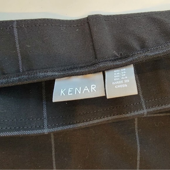 2 Women's Pencil Skirt Max Studio & Kenar Stretch 14 XL Black White Check LOT - Picture 8 of 10